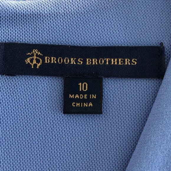 Brooks Brothers V Neck Sleeveless Lined Midi Dress Periwinkle Blue Sz 10 NWOT - Picture 13 of 16